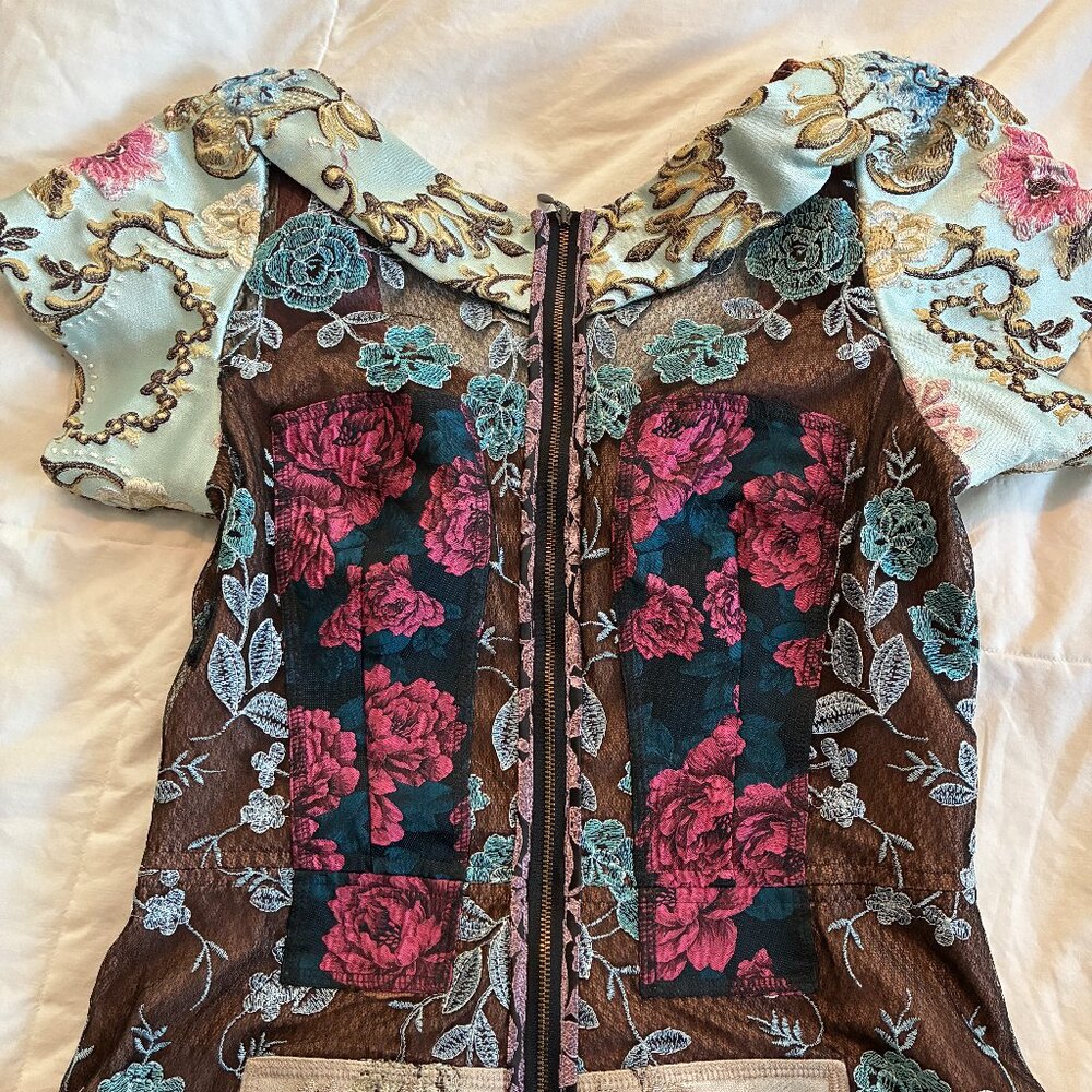 Floral Patchwork Dress Byron Lars - Picture 3 of 6